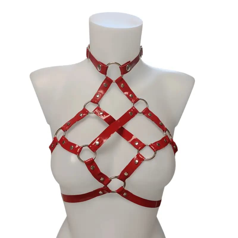 Harnais Latex Poca T1 rouge